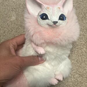 Adorable Pink and White Plush Toy